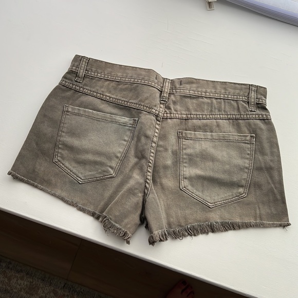 Free People Green Denim Shorts - Picture 2 of 3